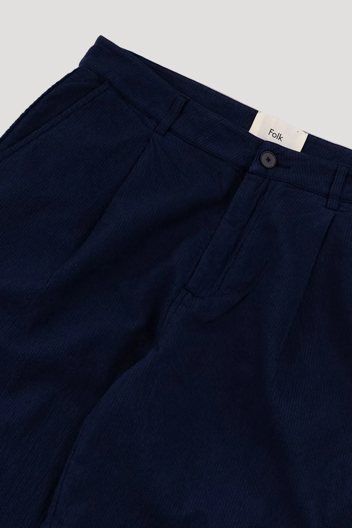 Wide Fit Trouser - Navy Topstitch - Image 2