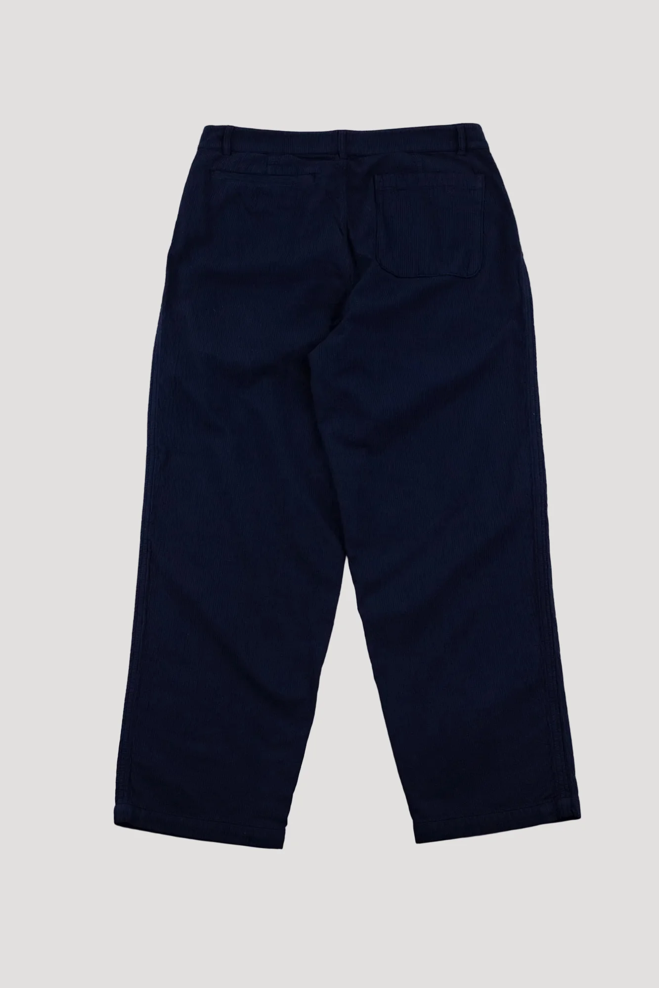 Wide Fit Trouser - Navy Topstitch - Image 3