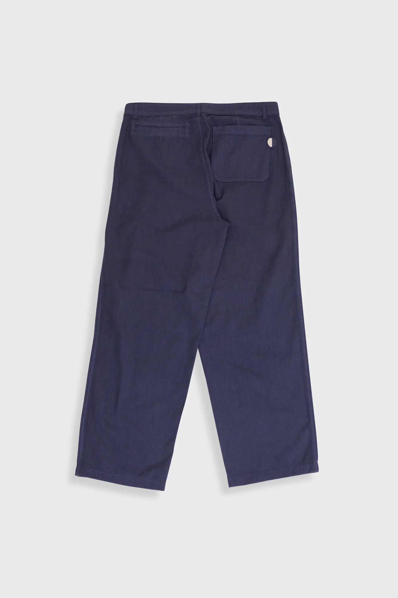 Wide Fit Trouser - Soft Navy Herringbone - Image 10