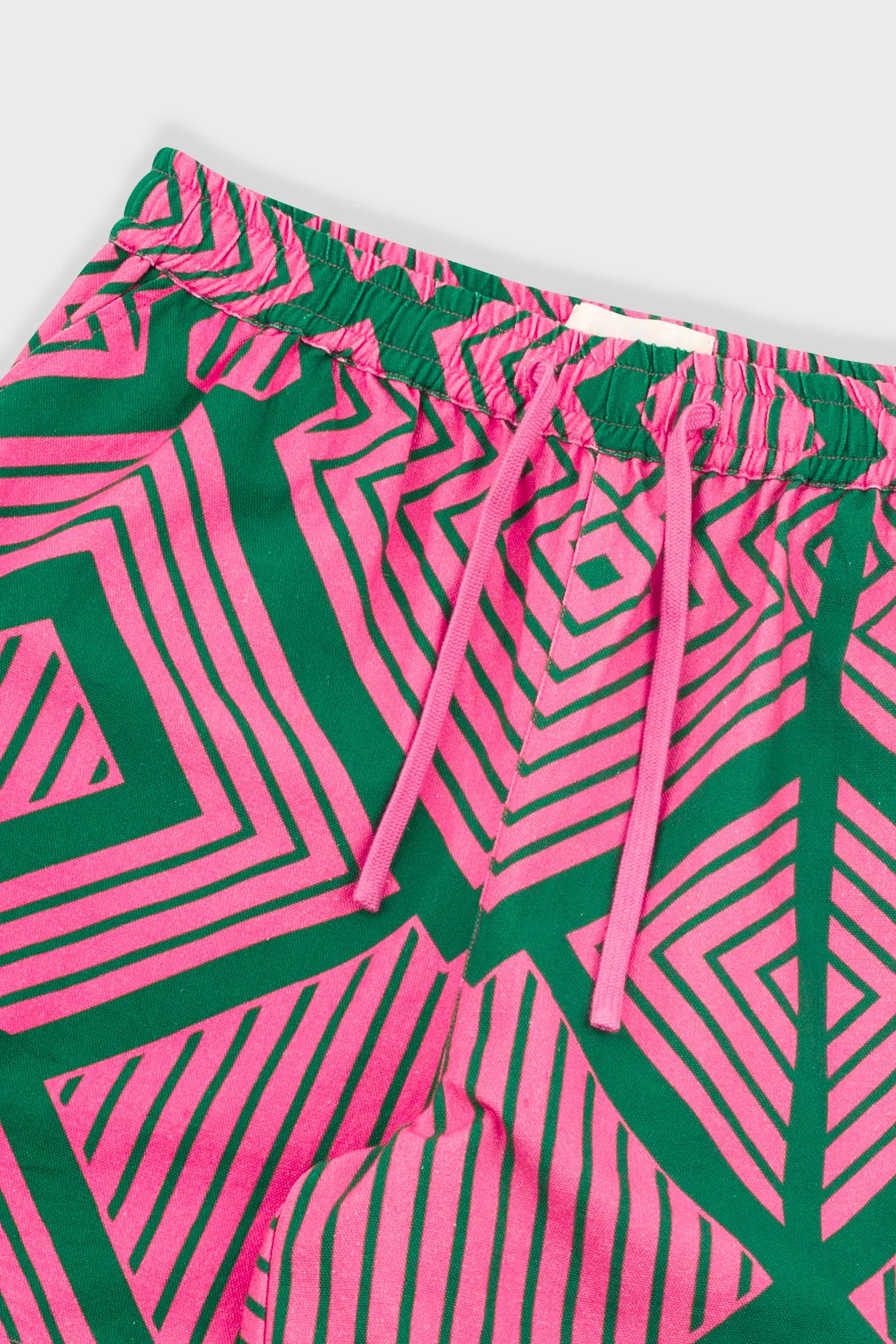 Wide Signal Shorts - Pink Green Diamond Print - Image 5